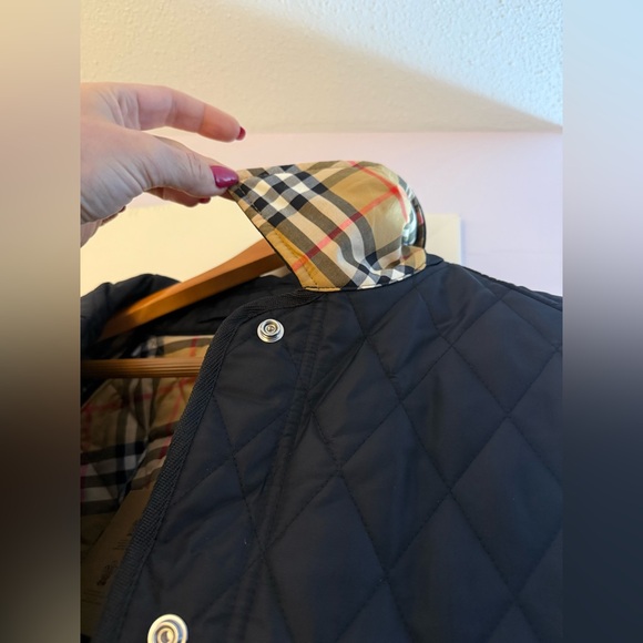 Burberry Winter Coat Black with pattern inside and belt size XL new with tags - Picture 10 of 15